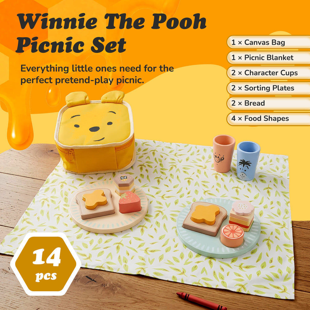 Disney Winnie the Pooh Wooden Picnic Set