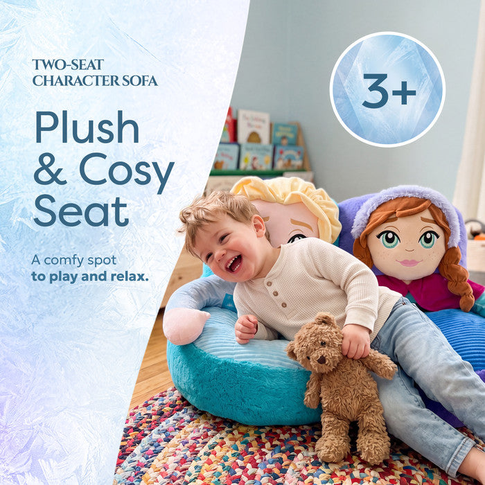 Disney Frozen Elsa & Anna Two-Seat Character Sofa - secondary image
