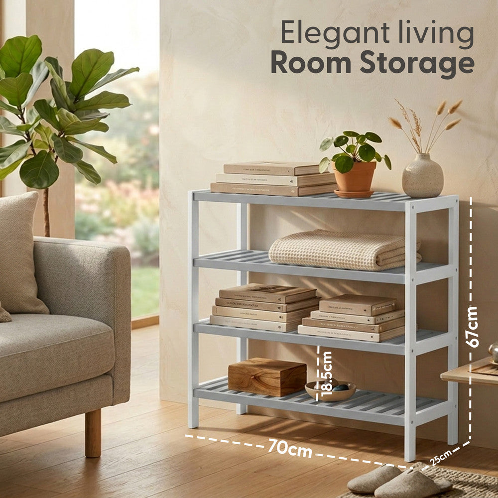 Bamboo Shoe Rack - 4 Tier