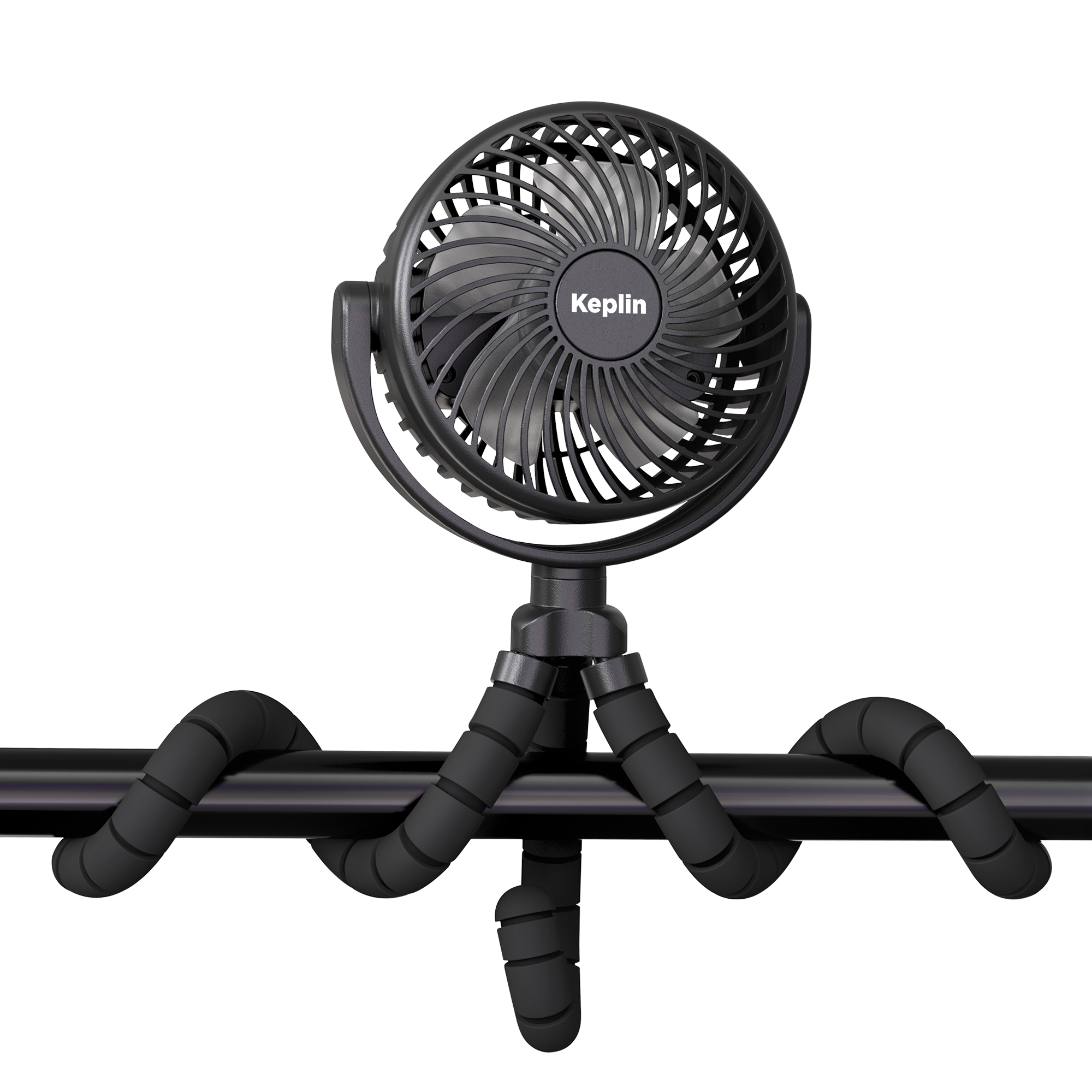 Portable Handheld Fan with Flexible Handle - Rechargeable, 3 Speed Settings, Lightweight and Quiet