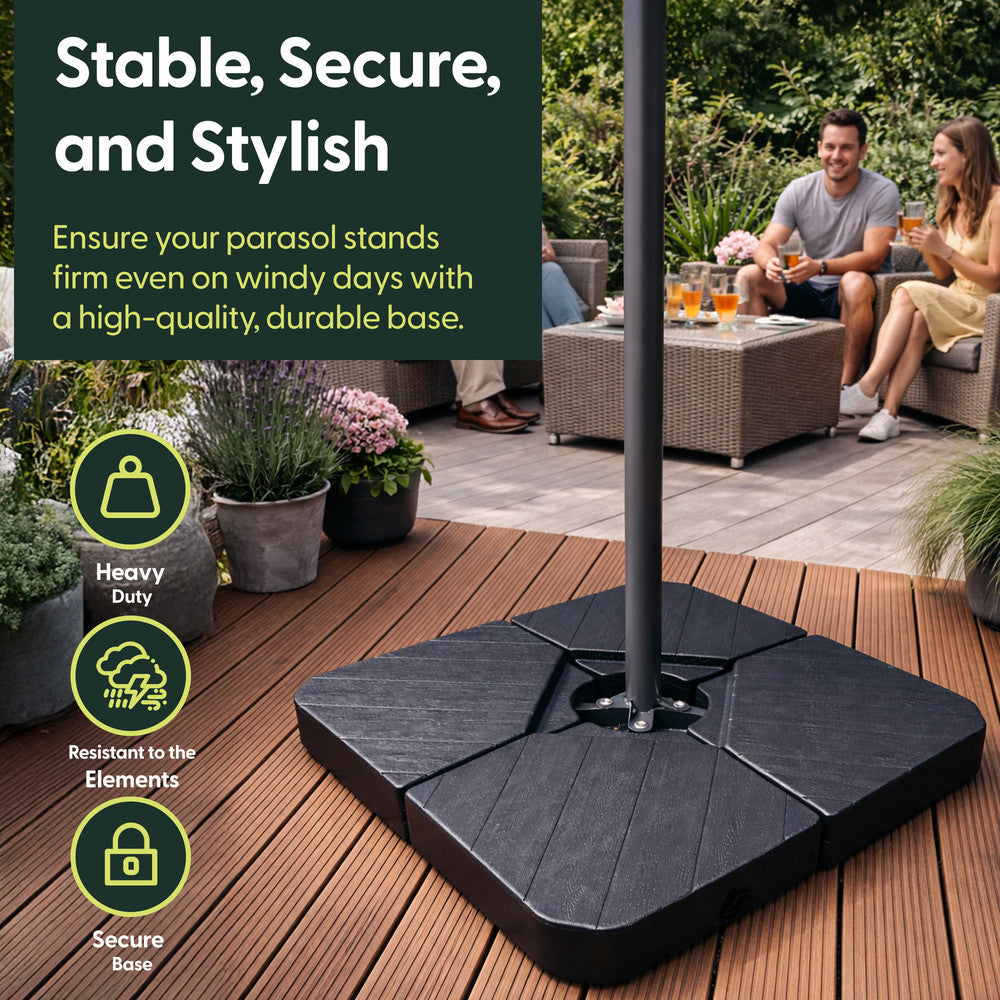 Plastic Cantilever Parasol Base Set - 4 Piece – image 3