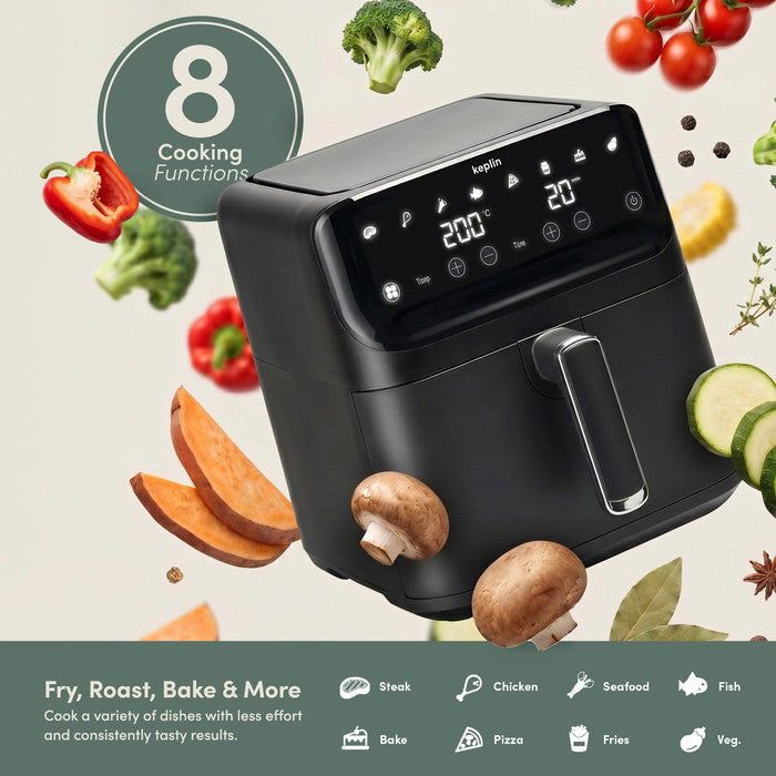 6.3L Digital Air Fryer – 8 Preset Programmes, 80–200°C Temperature