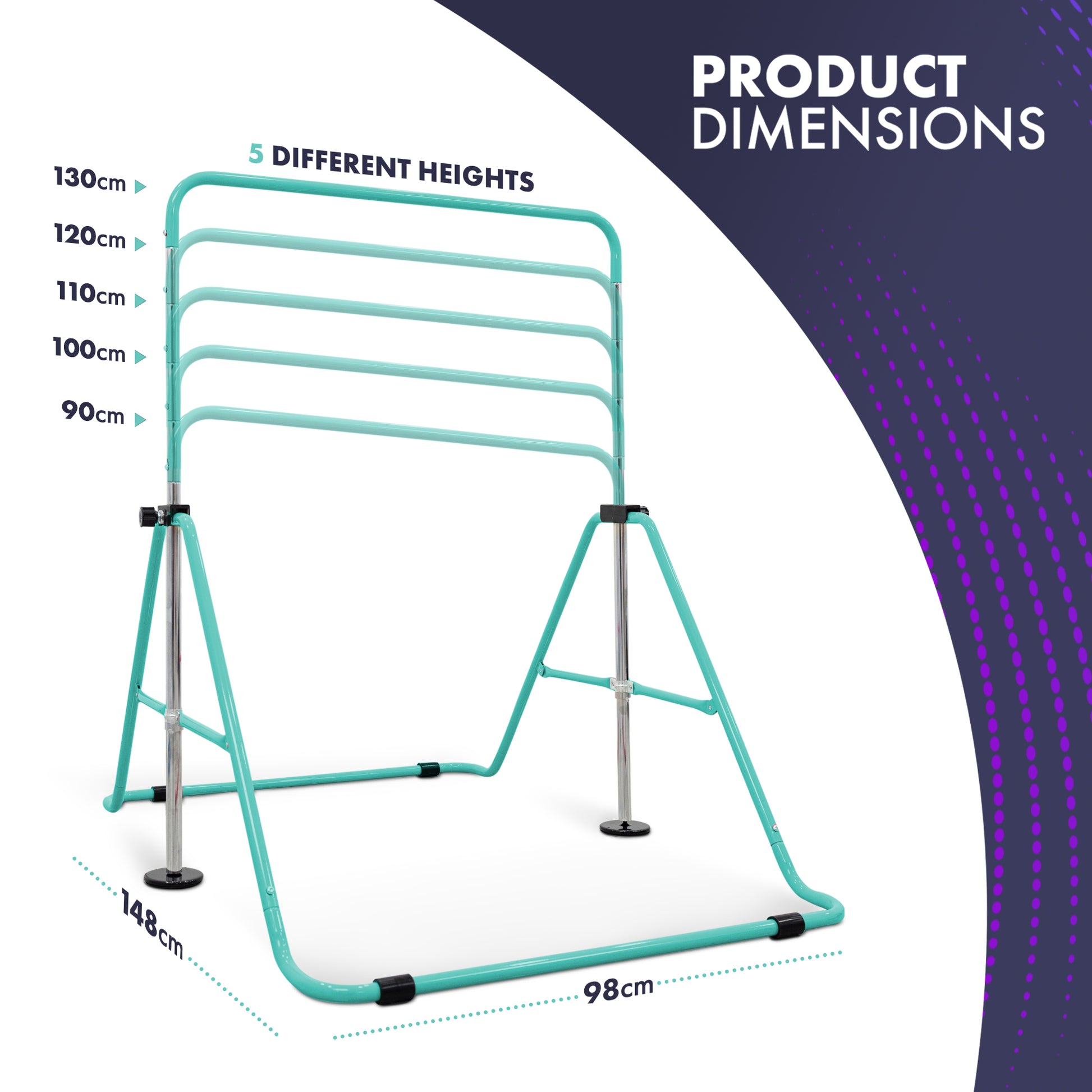 KAYMAN Gymnastics Horizontal Bar – Adjustable Height & Feet, Hand Protection Wrap, Durable Iron for Flexibility Training – Compact & Stylish Home Gym Equipment – image 16