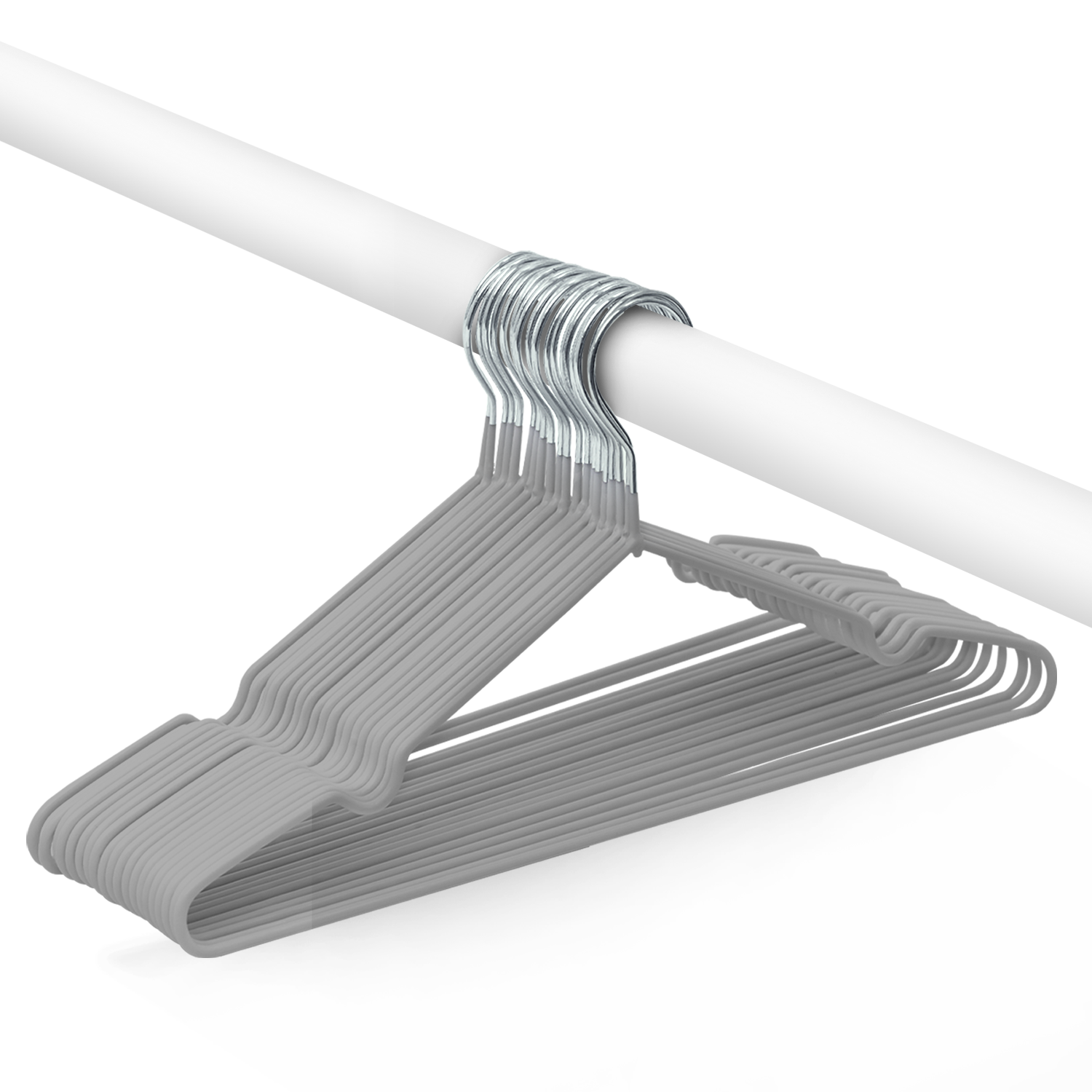 20pcs Metal Hangers Premium Rubber Coated  - Non-Slip Clothes Hangers with 360° Swivel Hook