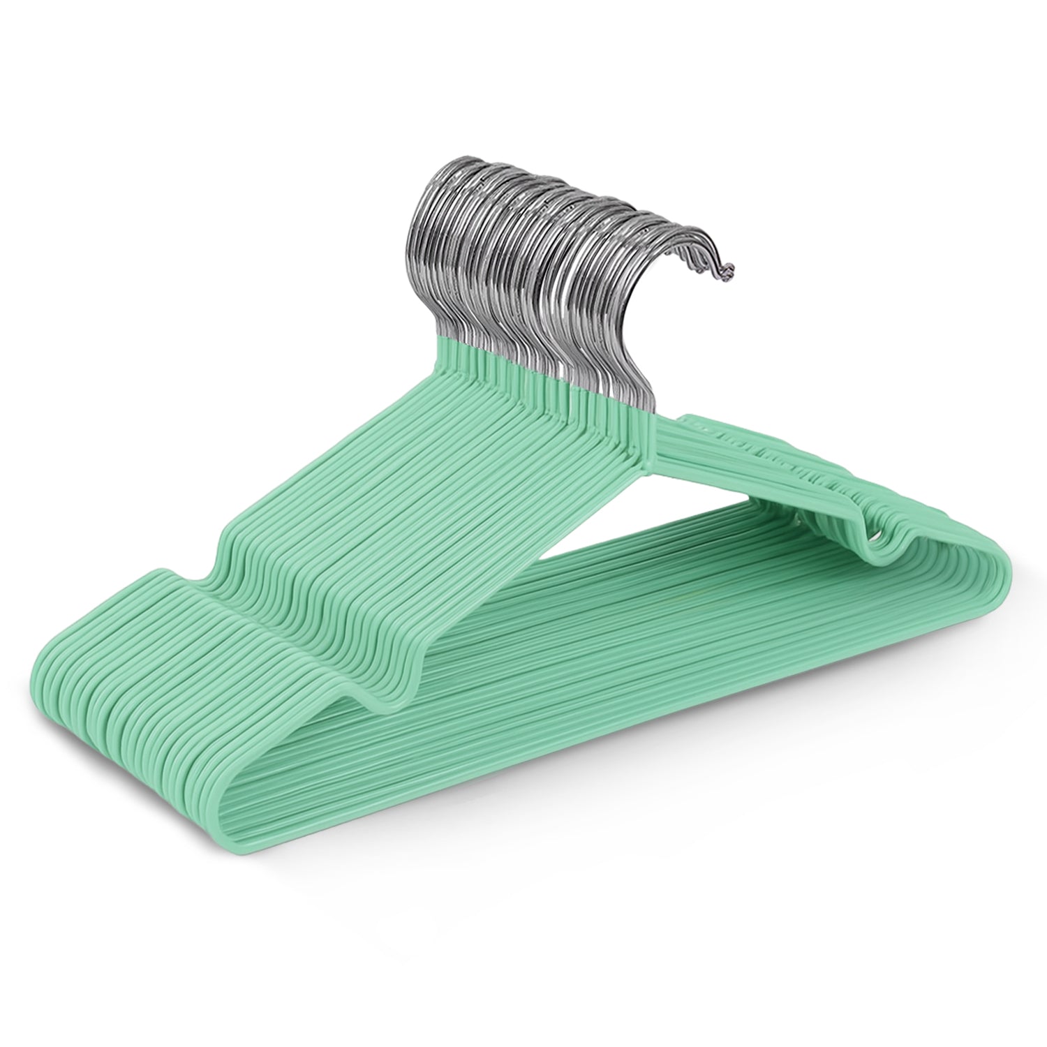 20pcs Metal Hangers Premium Rubber Coated  - Non-Slip Clothes Hangers with 360° Swivel Hook