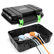 Desiretech Weatherproof Outdoor Electric Box, 4 Gang, 10m Lead