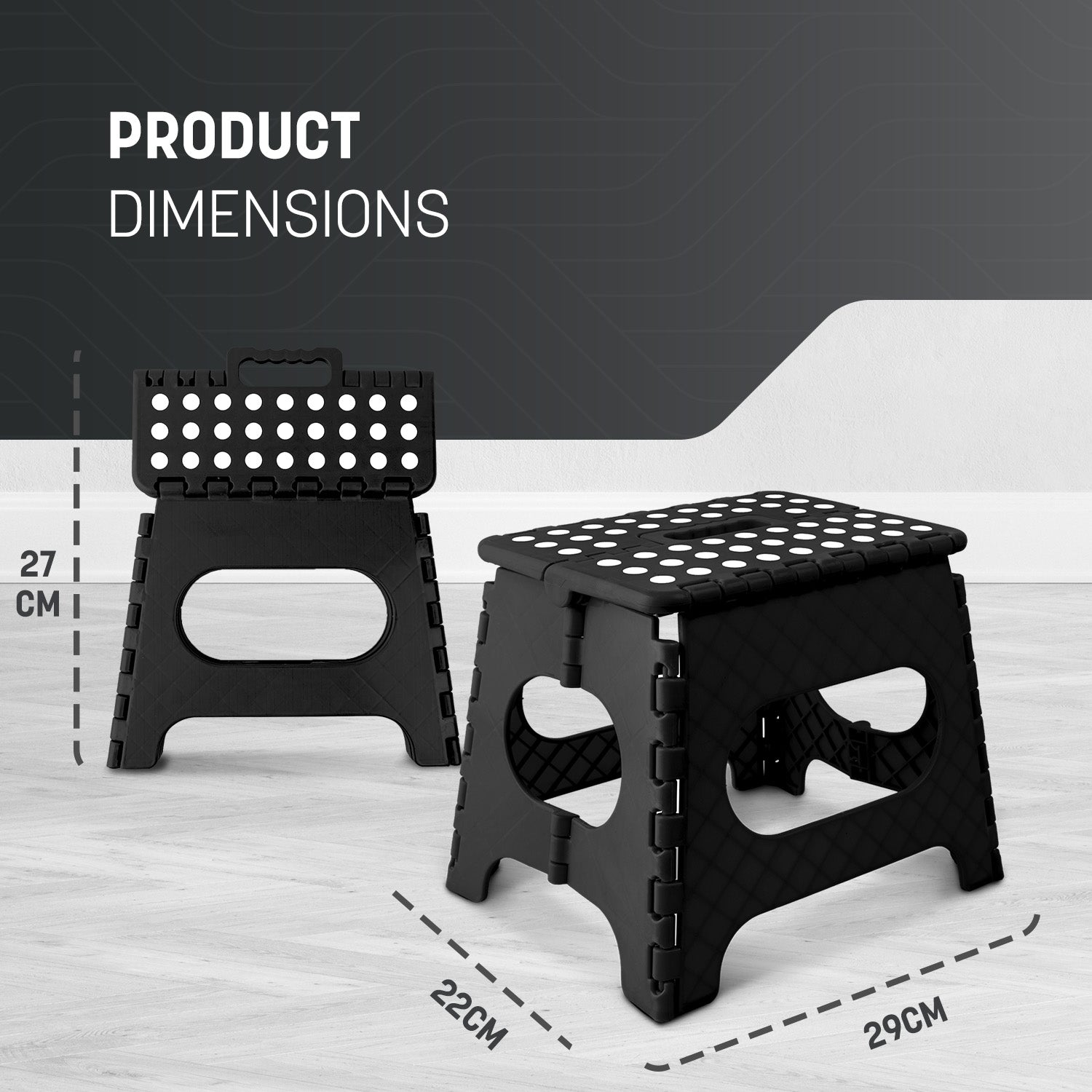 KEPLIN 11inch Heavy Duty Folding Step Stool