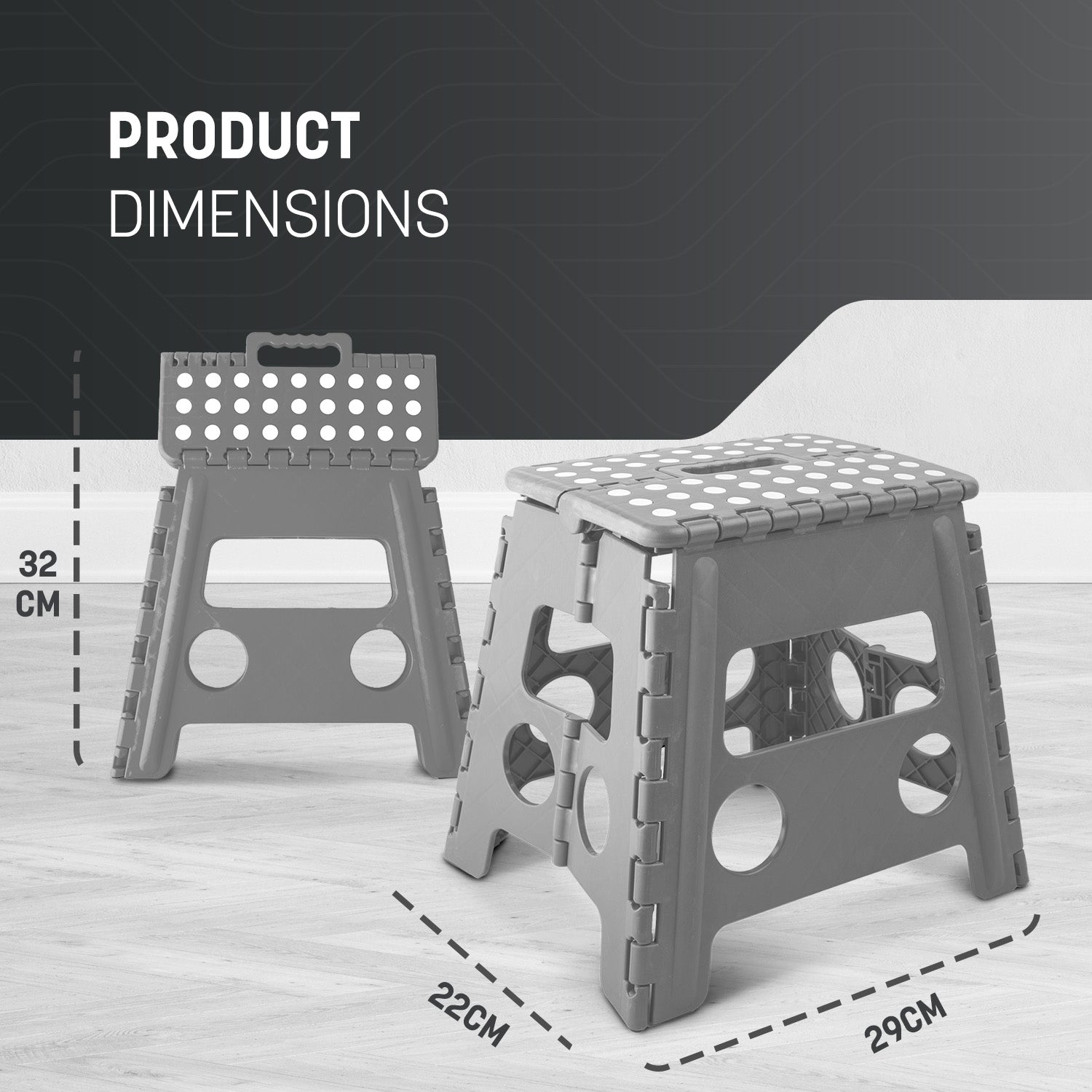 KEPLIN 13inch Heavy Duty Folding Step Stool