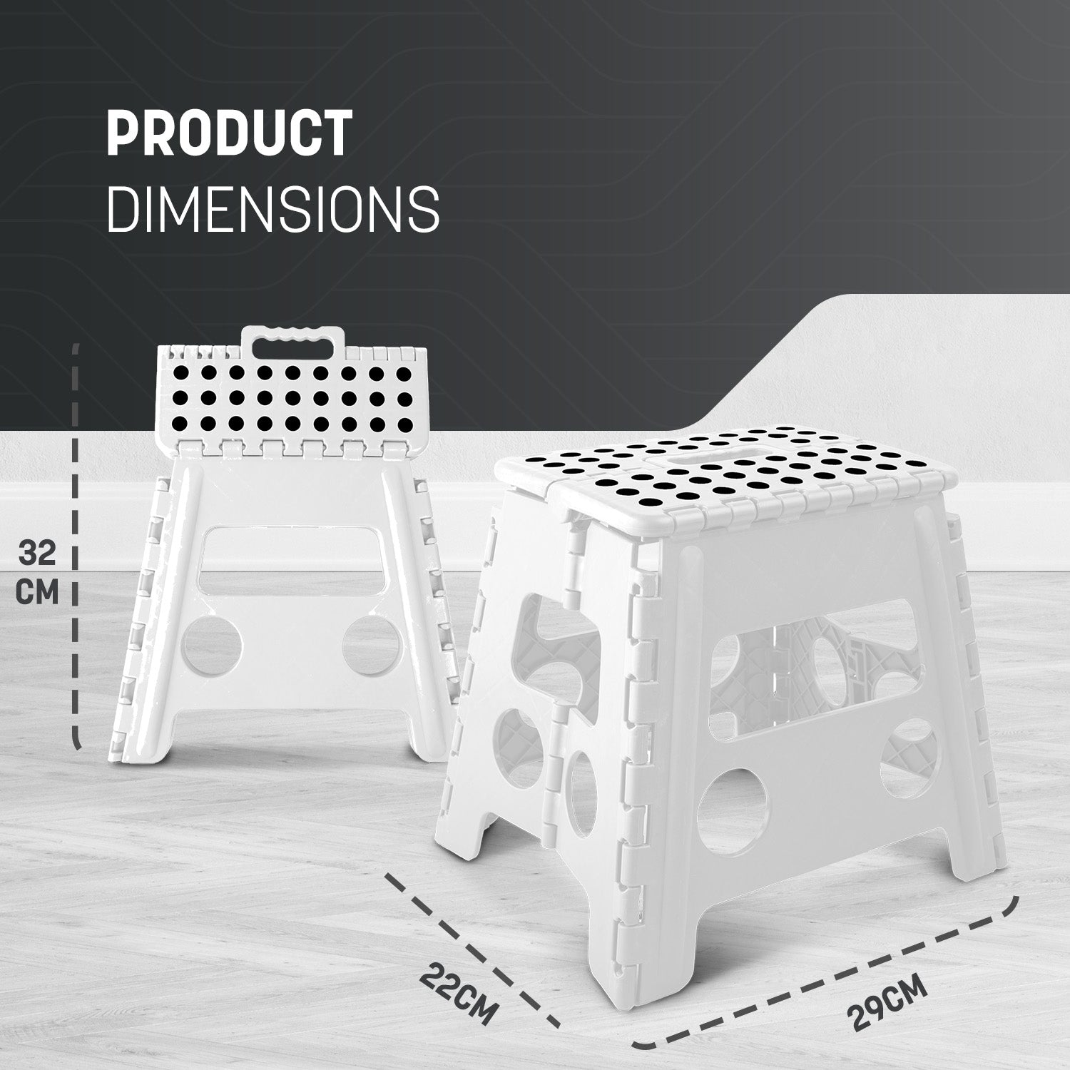 KEPLIN 13inch Heavy Duty Folding Step Stool