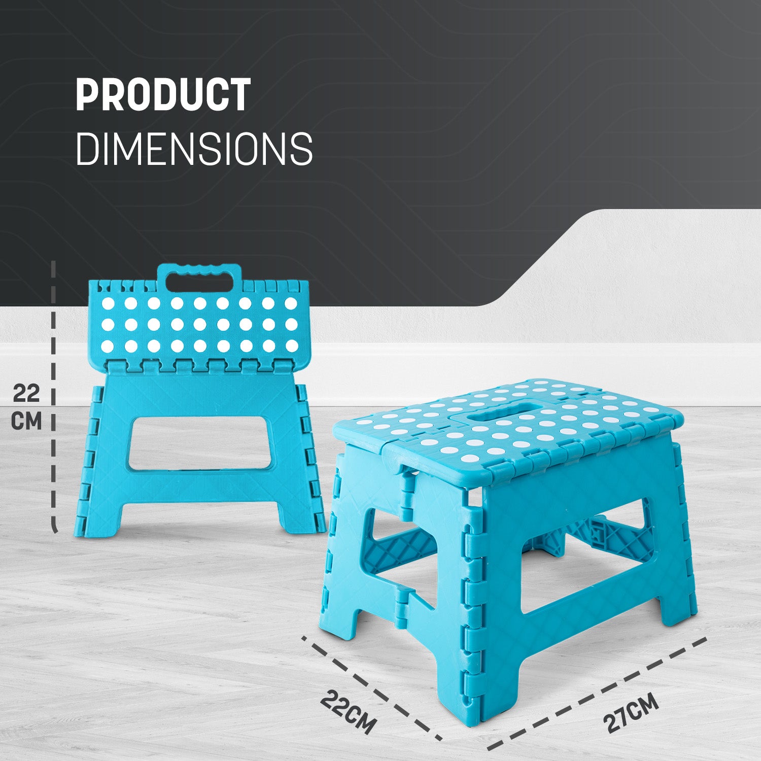 White step stool in kitchen use – heavy duty 150kg foldable design