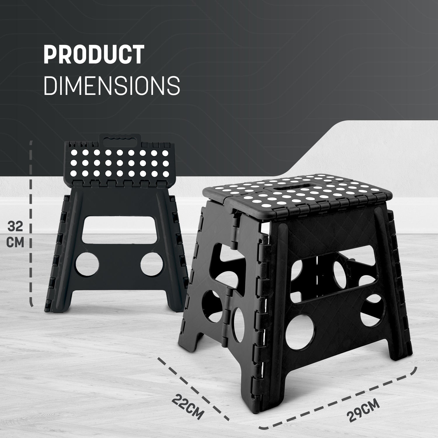 KEPLIN 13inch Heavy Duty Folding Step Stool