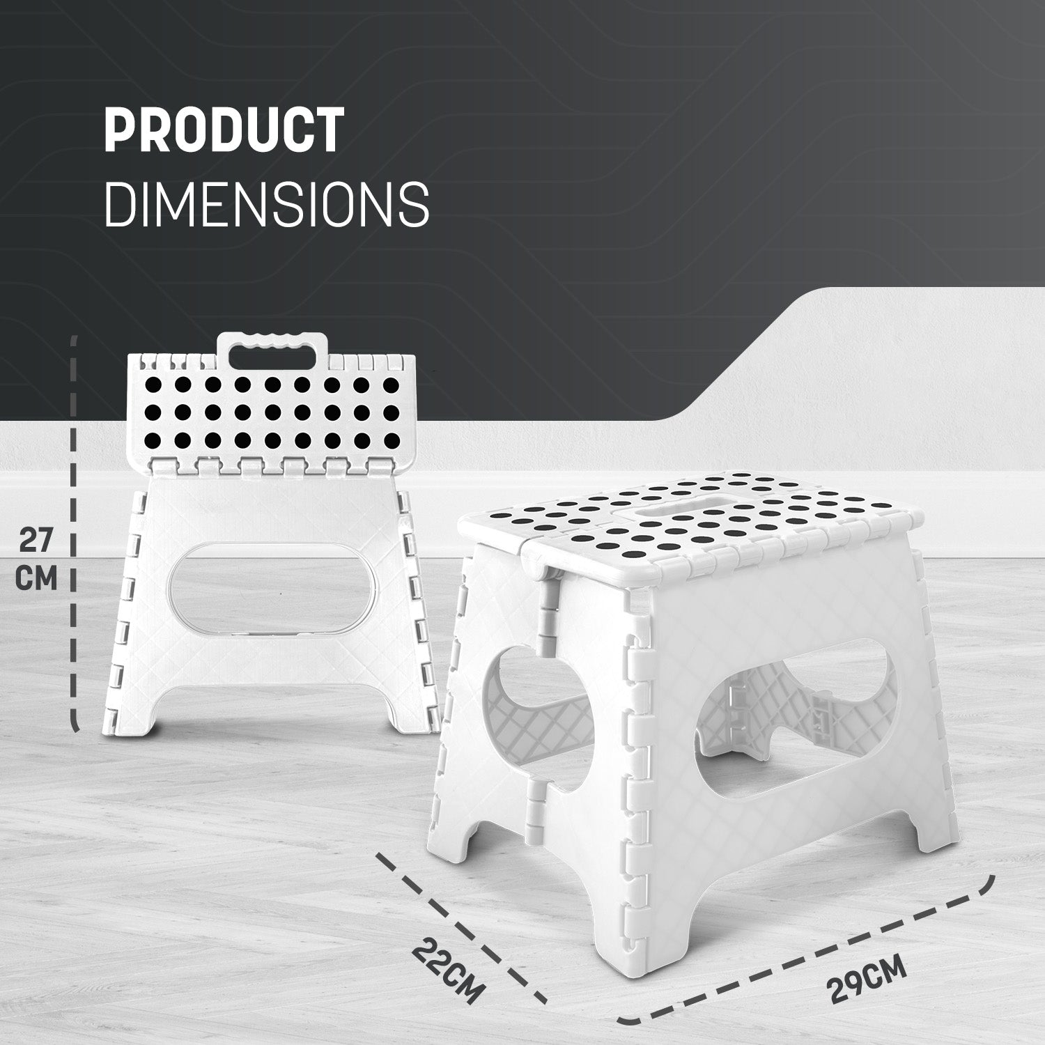 KEPLIN 11inch Heavy Duty Folding Step Stool