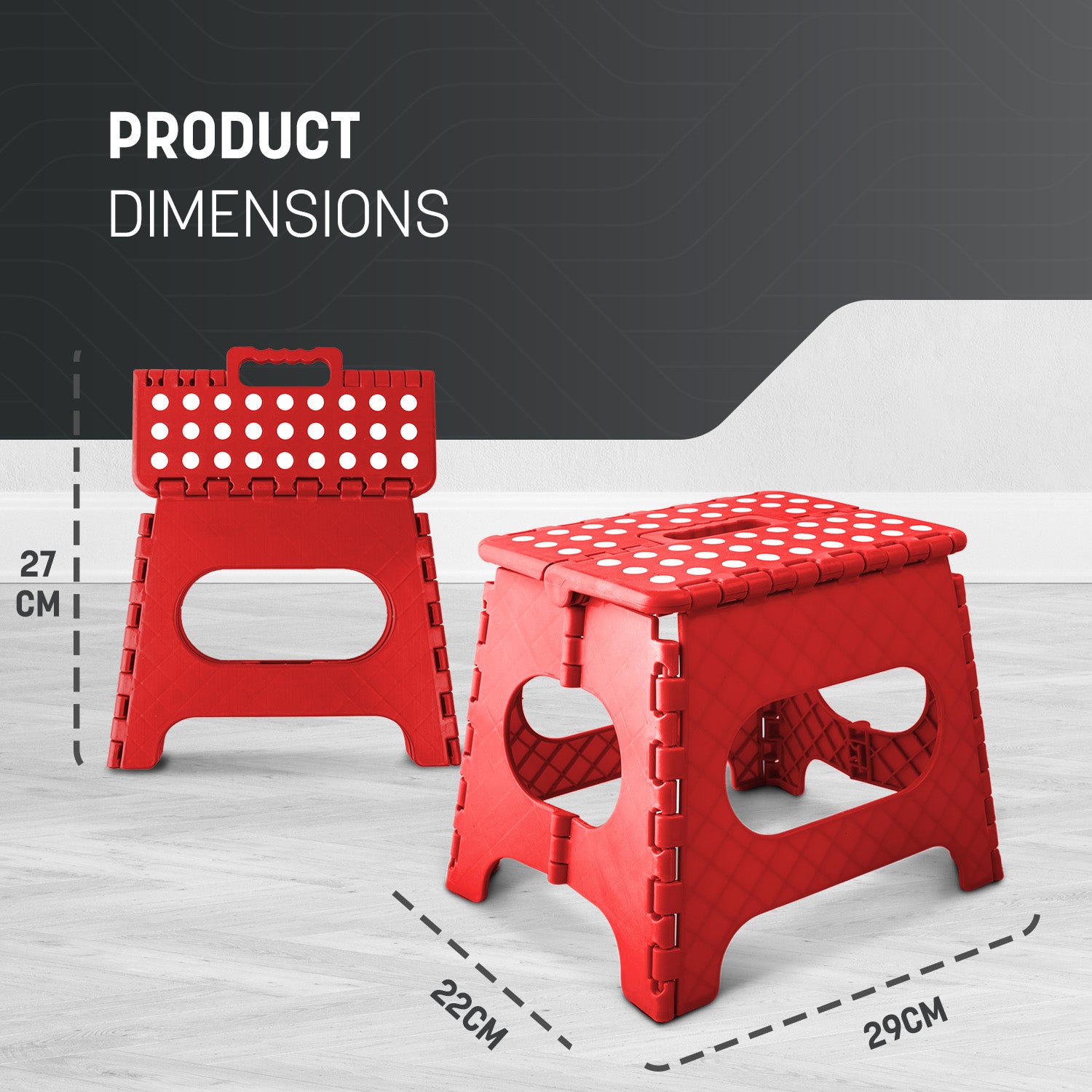 KEPLIN 11inch Heavy Duty Folding Step Stool