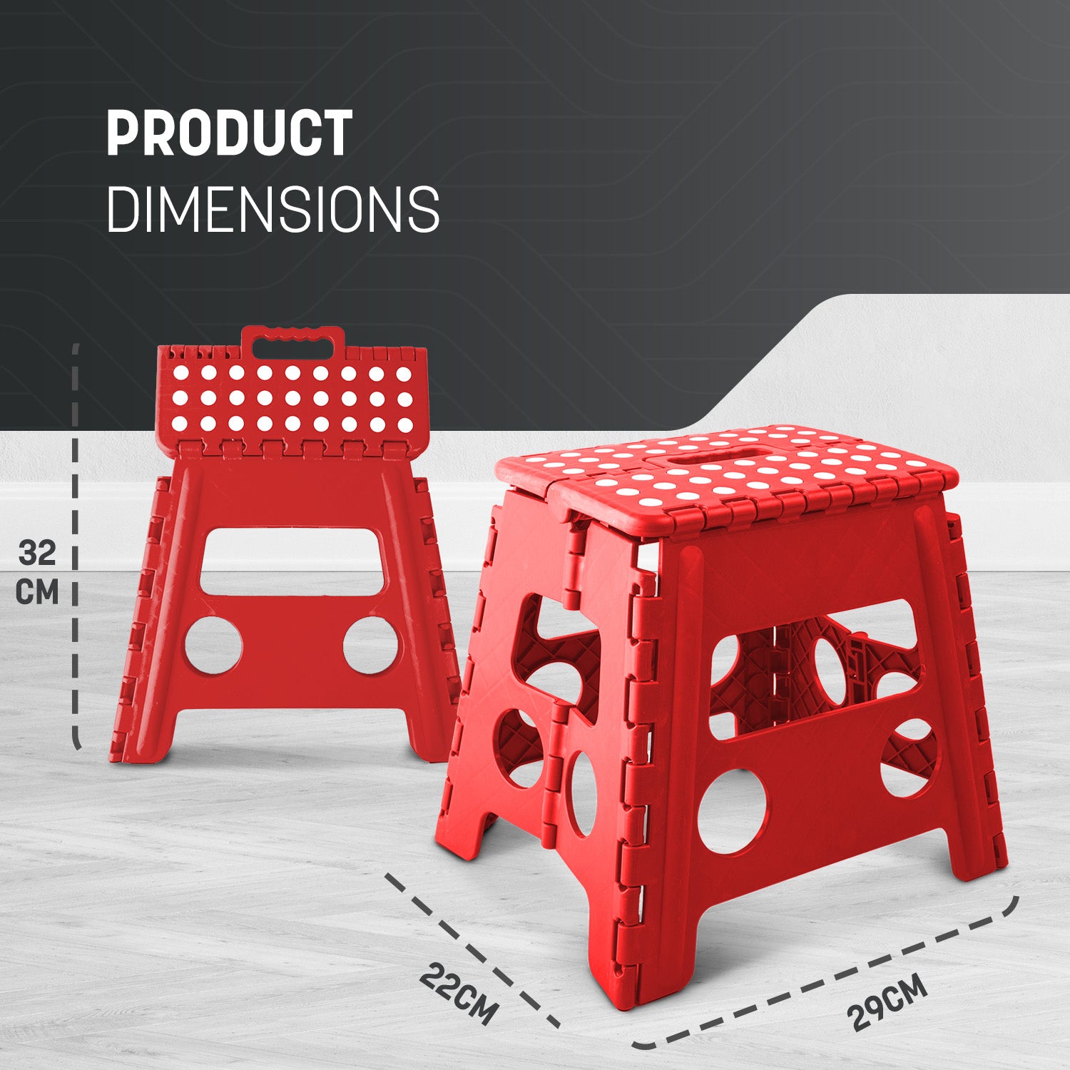 KEPLIN 13inch Heavy Duty Folding Step Stool