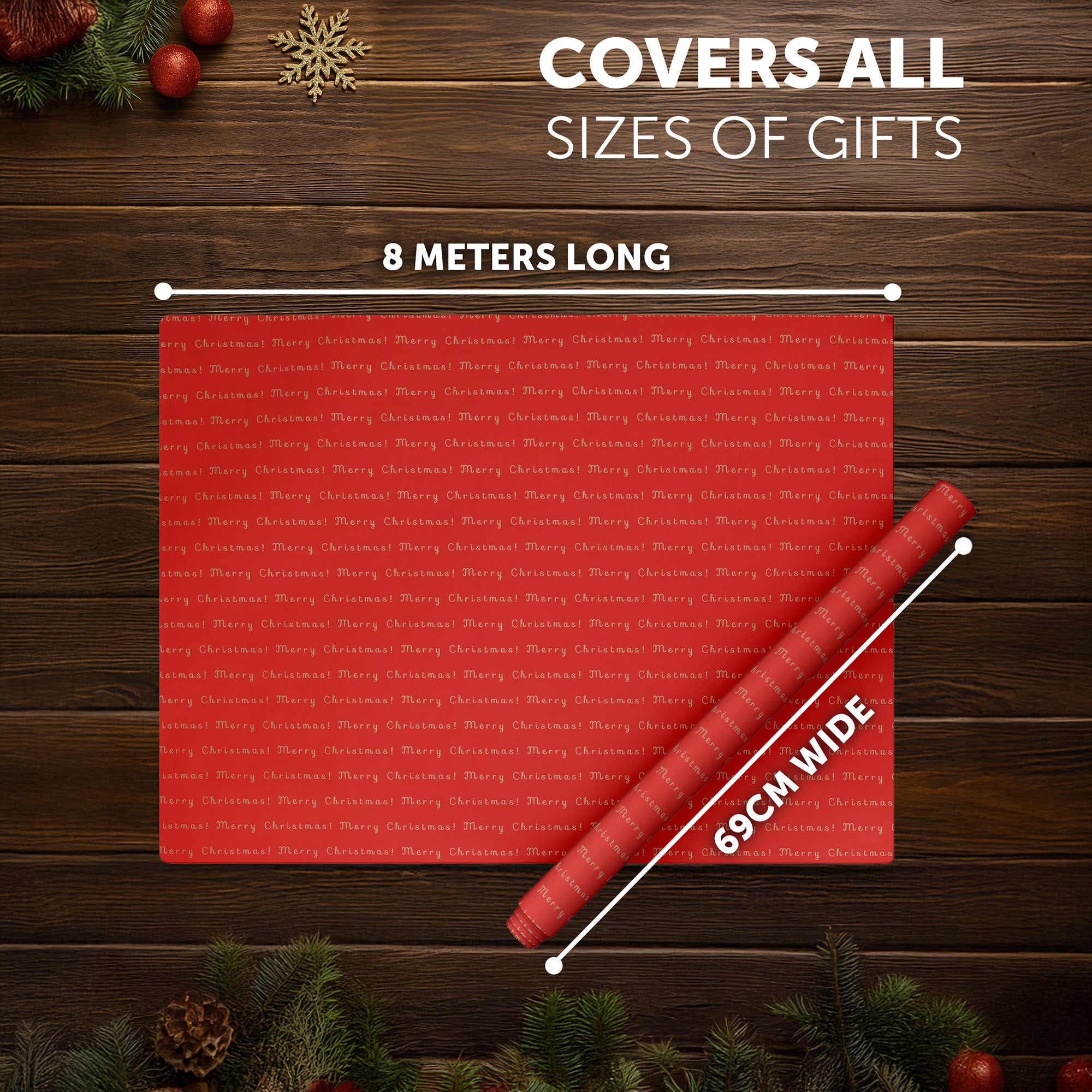 Kraft & Co 4 pack 69cm x 8M Gift Wrapping Paper Ideal for Gifts Arts & Crafts