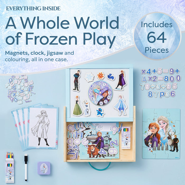 Frozen Creation Station 64 pieces: magnets, clock, jigsaw and colouring sheets - kids activity set