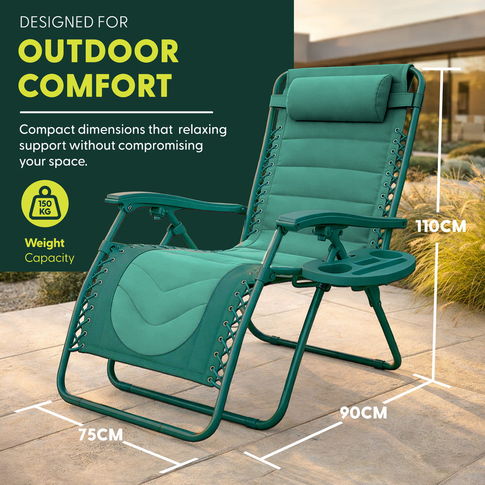 Premium Heavy-Duty Zero Gravity Chairs - 2 Pack XXL