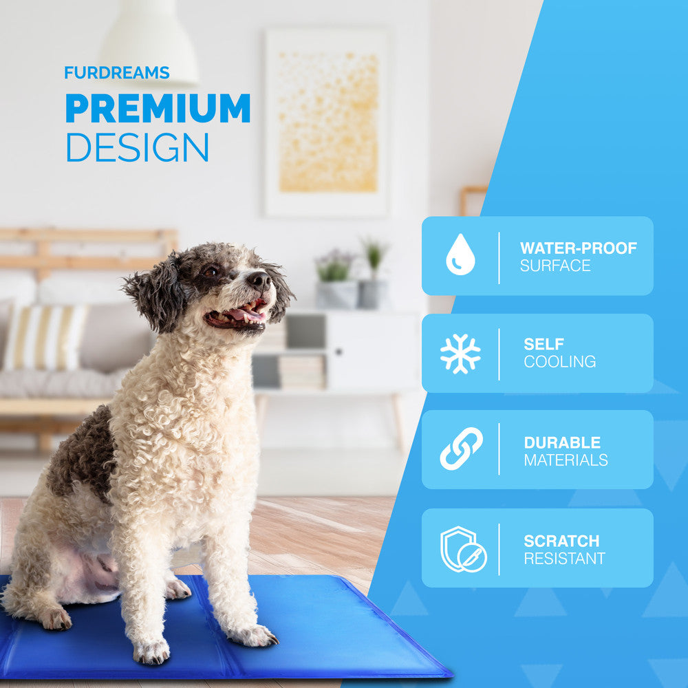 FurDreams Pineapple Pet Cooling Mat – Waterproof Gel Pillow Pad for Dogs and Cats, 75x120cm – Prevent Overheating and Keep Cool During Summer Rest
