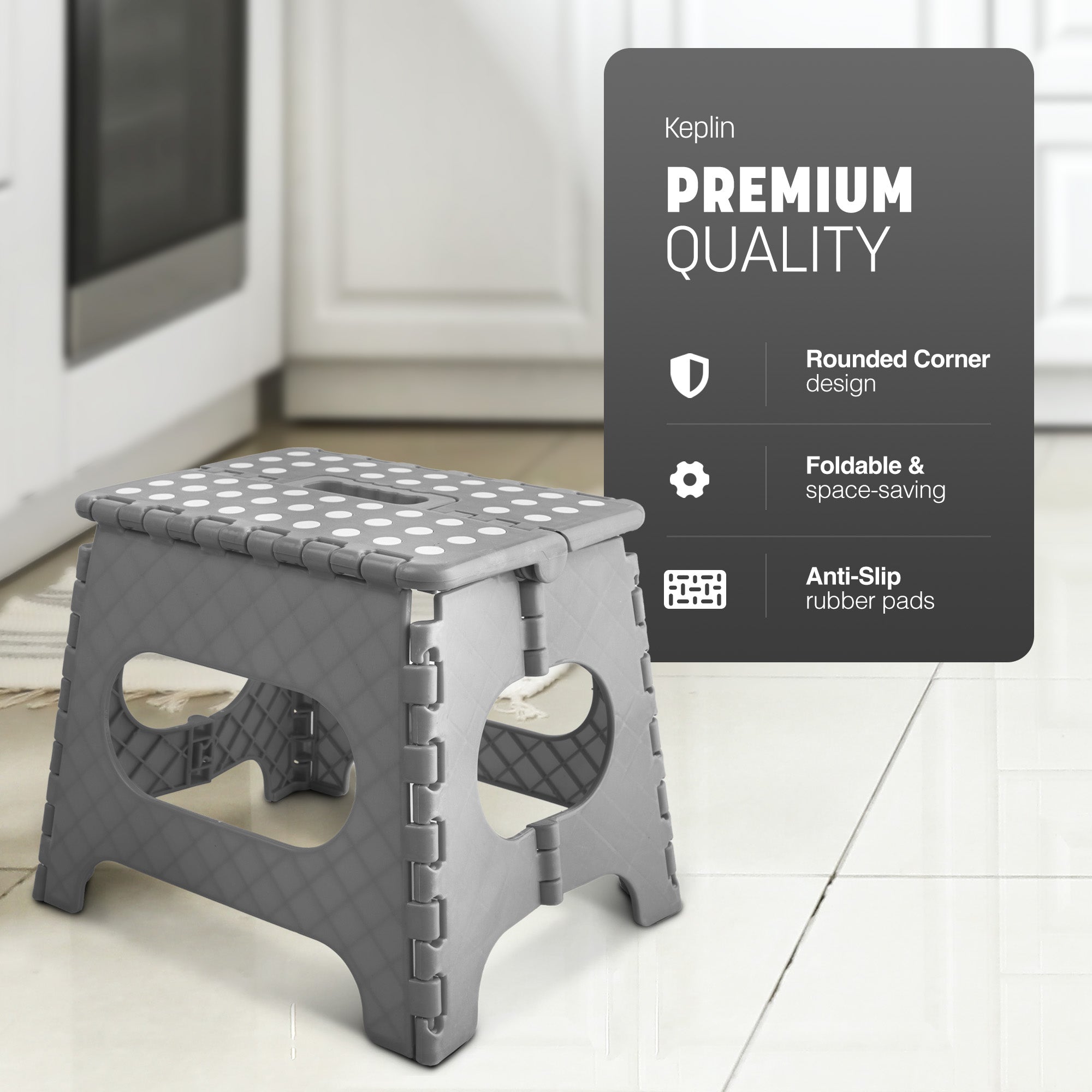 KEPLIN 11inch Heavy Duty Folding Step Stool