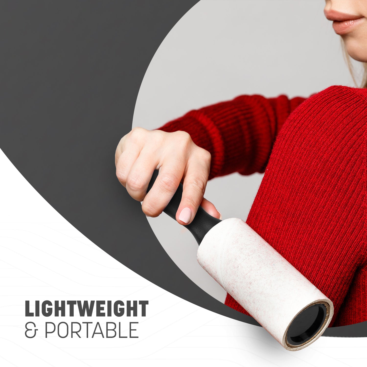 Lint Roller Sticky Sheet Close-Up – Easy-Peel Sheets, Extra Adhesive Formula