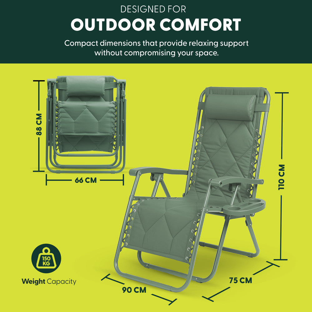Luxurious Quilted Zero Gravity Chairs - Set of 2 XXL – image 10