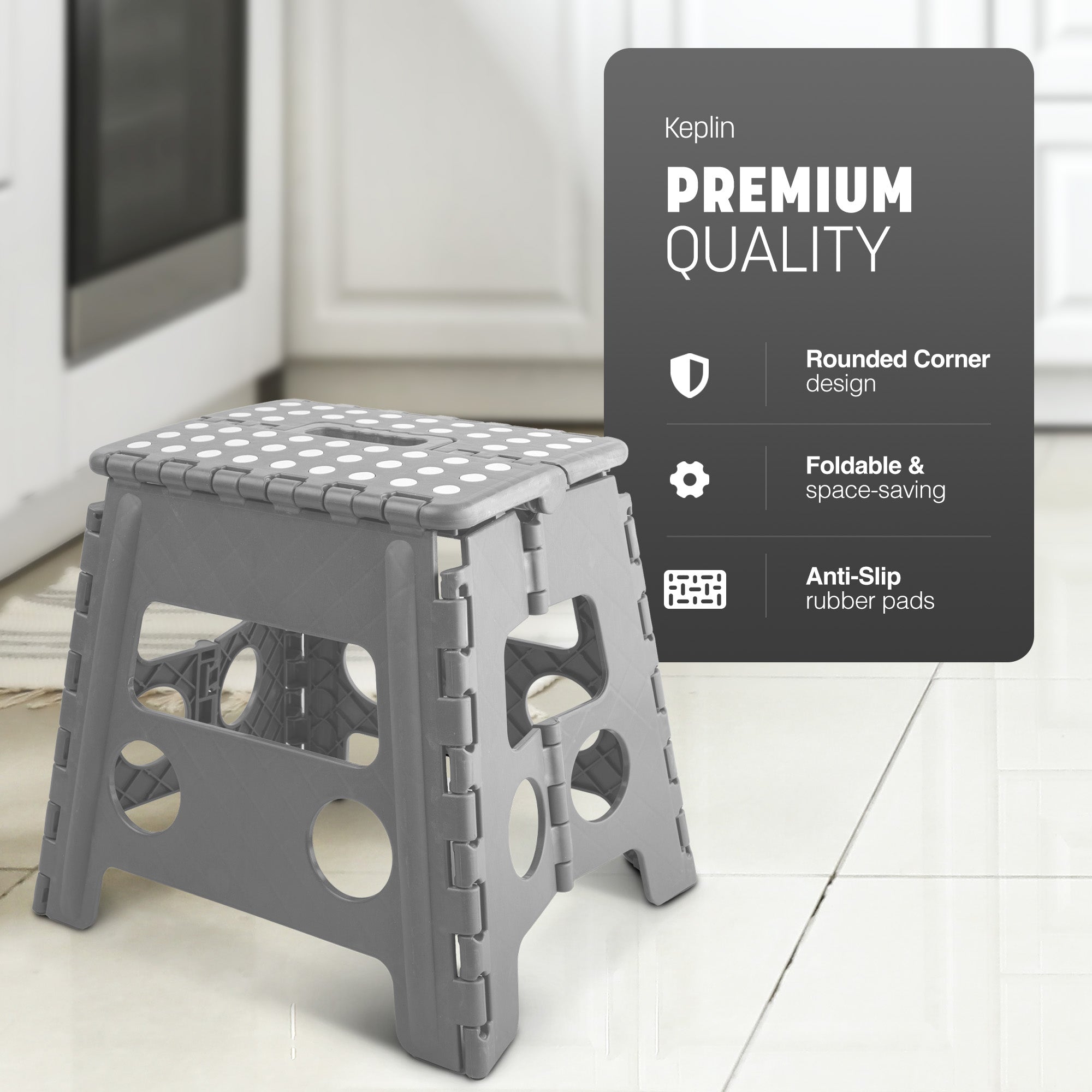 KEPLIN 13inch Heavy Duty Folding Step Stool