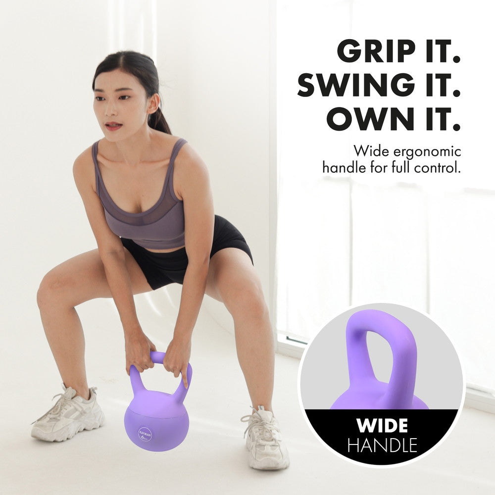 KAYMAN Soft Kettlebell for Home Gym – PVC Coated Weight – Floor Safe Flat Base – Ergonomic Non-Slip Handle – Strength Training, CrossFit, HIIT, Core Workout – Durable Fitness Equipment – image 17