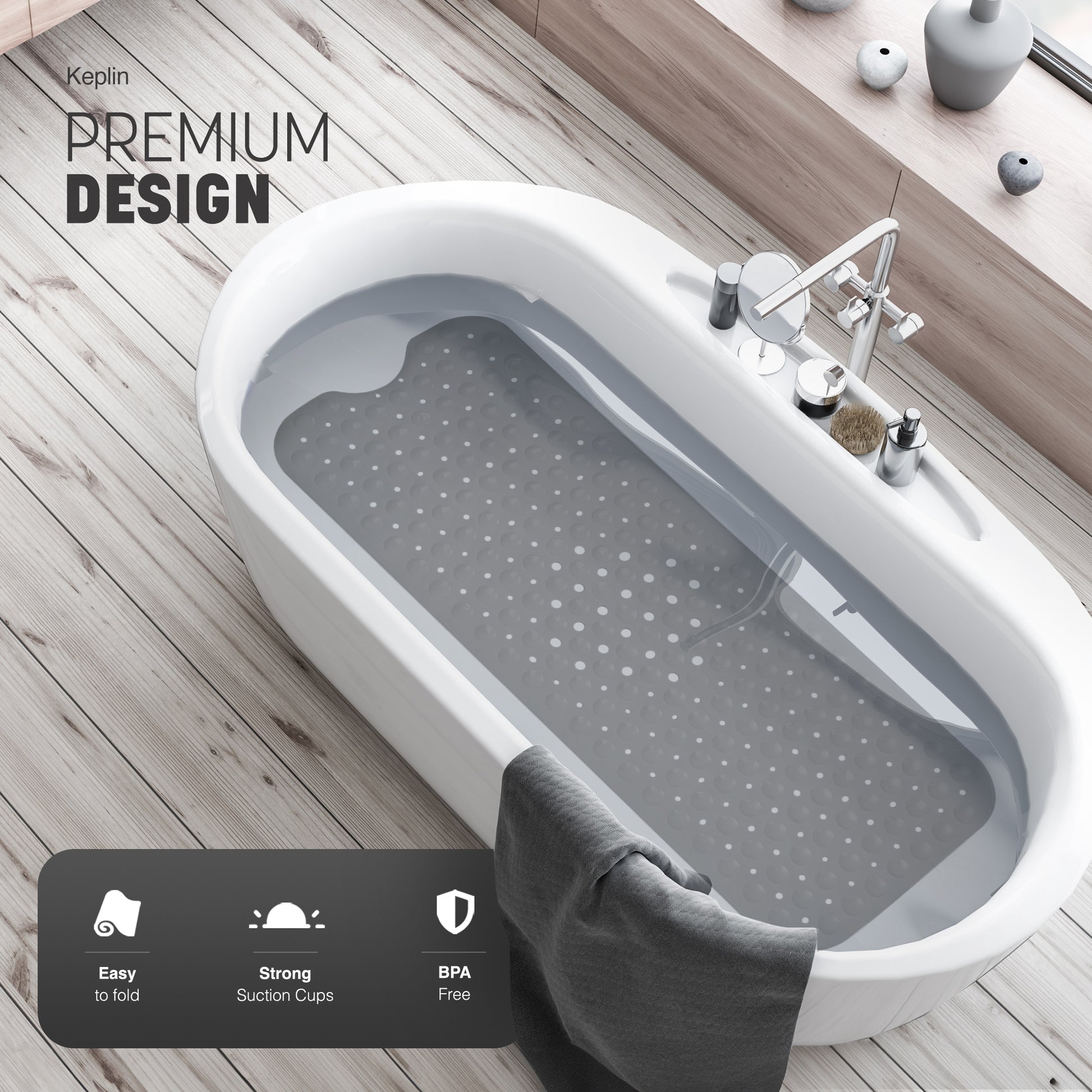Non-Slip Bath Mat - Soft, Comfortable & Machine Washable – image 9