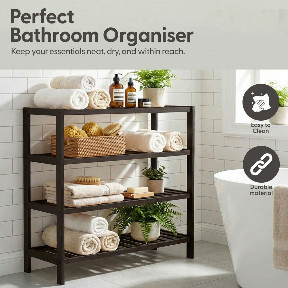 Bamboo Shoe Rack - 4 Tier – image 3