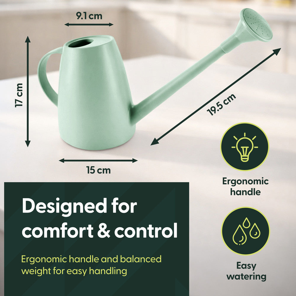 1.8L Plastic Watering Can with Plastic Sprinkler Rose – image 24
