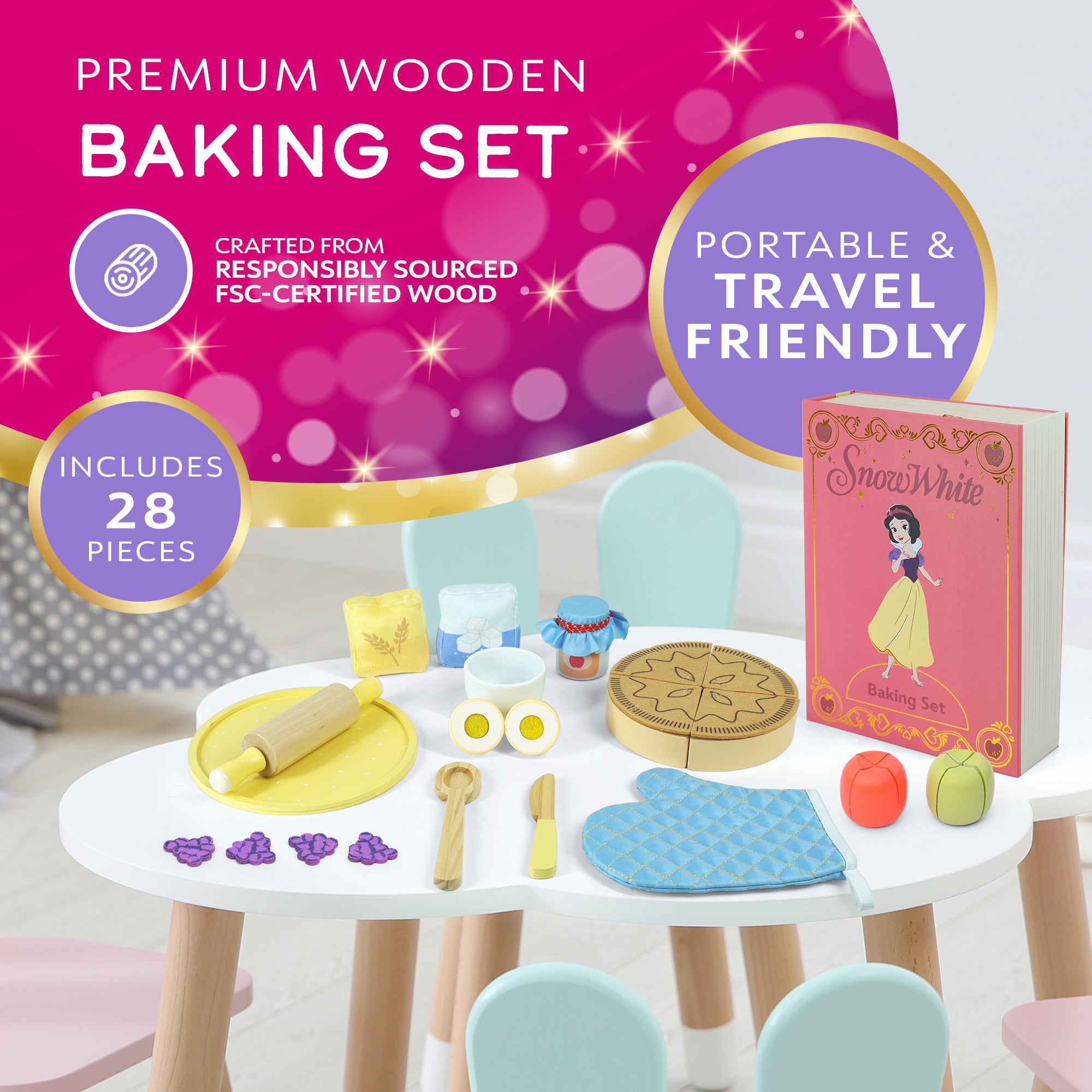 Disney Princess Storybook Playset Collection - Book Box with Themed Accessories