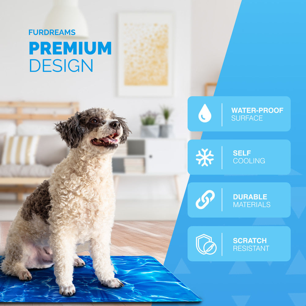 FurDreams Pineapple Pet Cooling Mat – Waterproof Gel Pillow Pad for Dogs and Cats, 75x120cm – Prevent Overheating and Keep Cool During Summer Rest