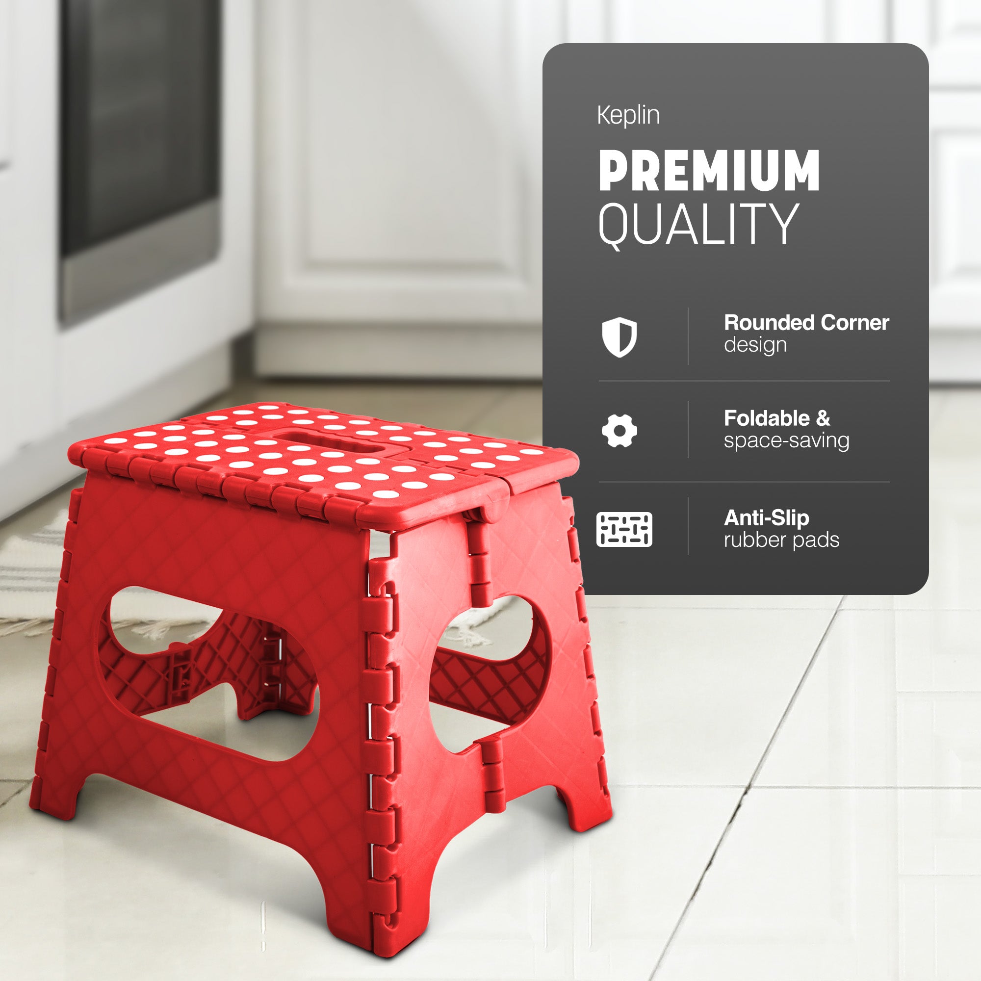 KEPLIN 11inch Heavy Duty Folding Step Stool