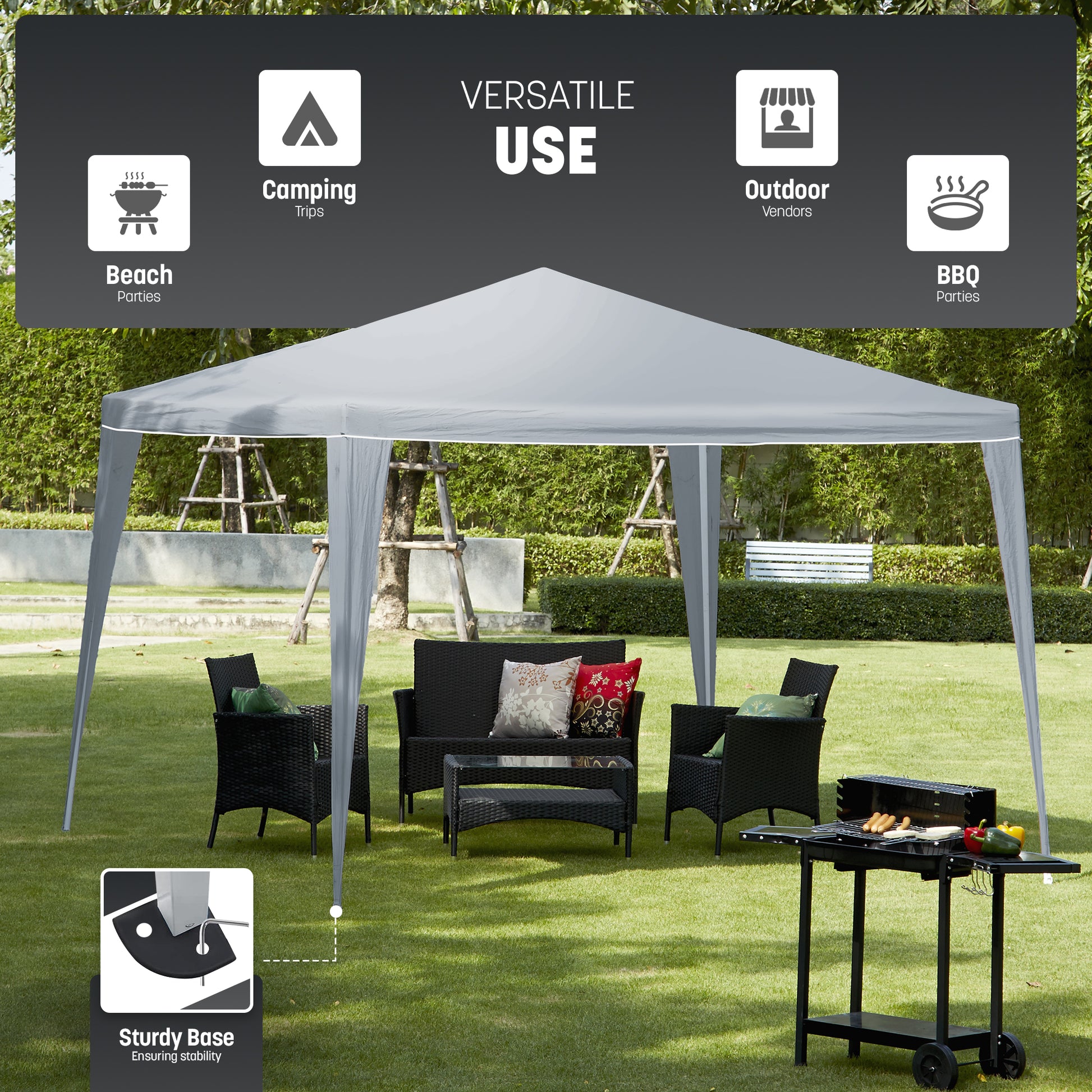 3x3m Garden Pop Up Gazebo – image 10