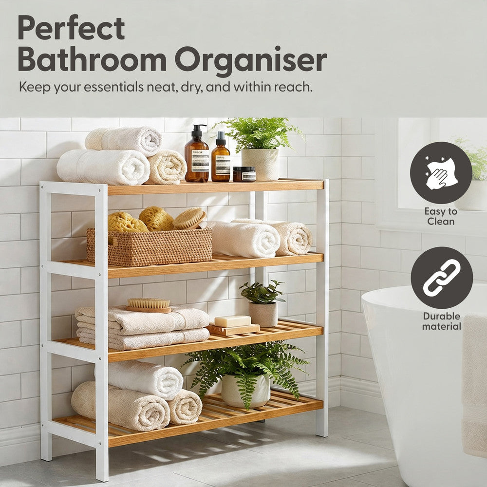 Bamboo Shoe Rack - 4 Tier – image 27