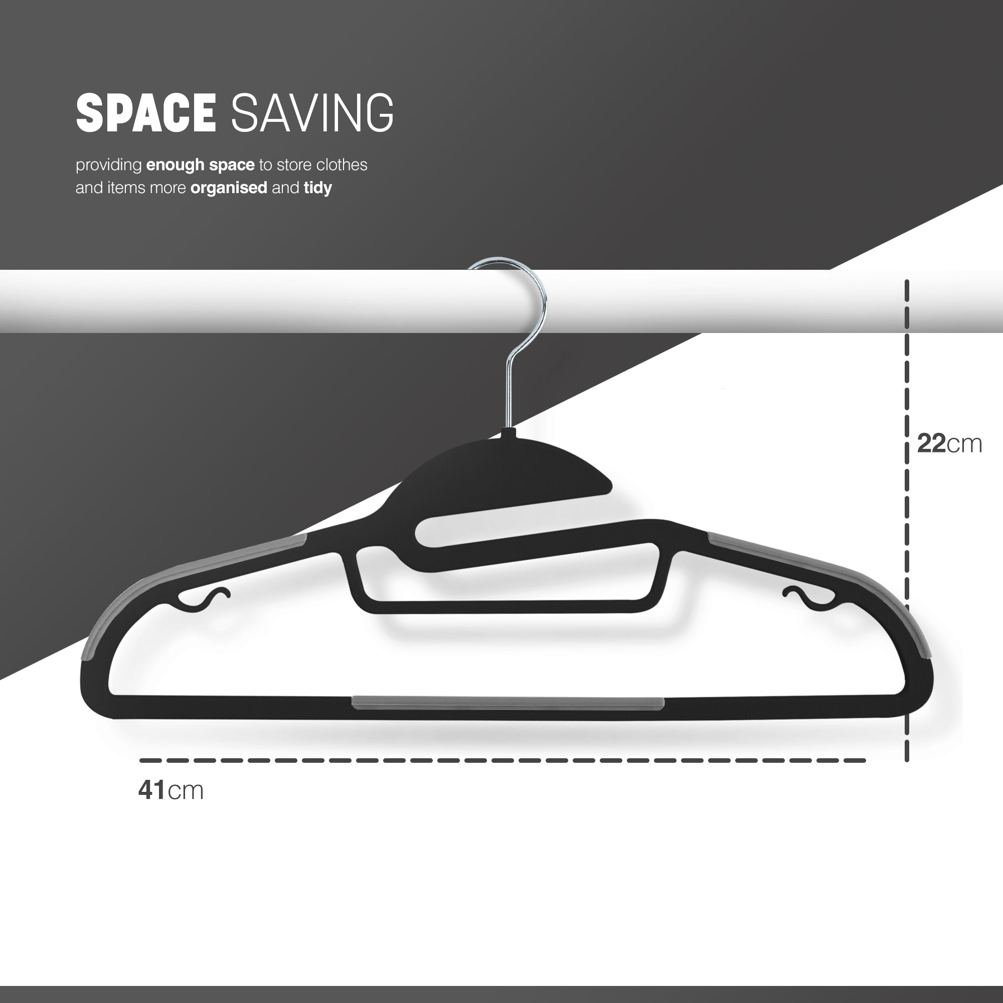 Slimline Non-Slip Clothes Hangers