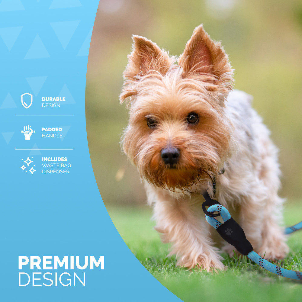 FurDreams 1.5m (5ft) Slip-On Dog Lead – One-Size-Fits-All Leash with Soft Padded Handle, Reflective Threads, and Waste Bag Dispenser – Durable, Weather-Resistant Climbing Rope for Dogs – image 11