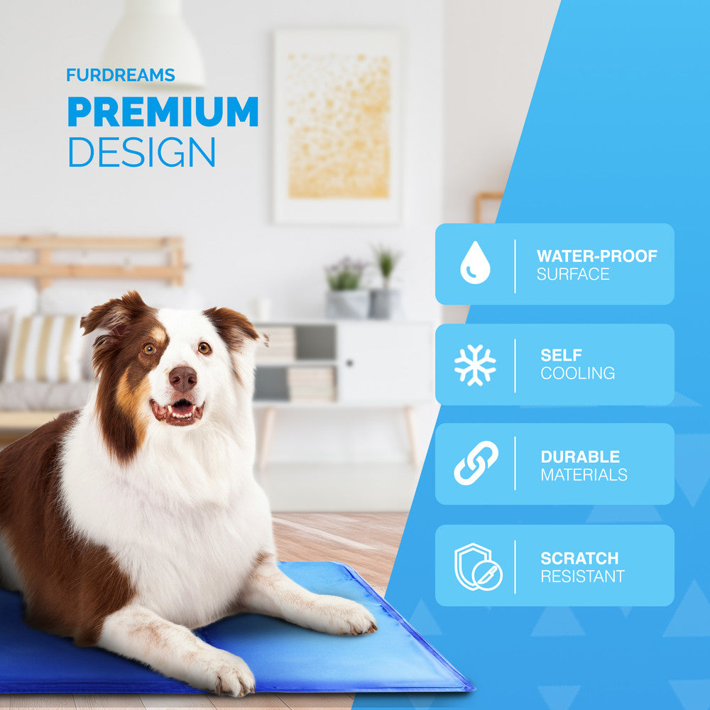 FurDreams Pineapple Pet Cooling Mat – Waterproof Gel Pillow Pad for Dogs and Cats, 75x120cm – Prevent Overheating and Keep Cool During Summer Rest