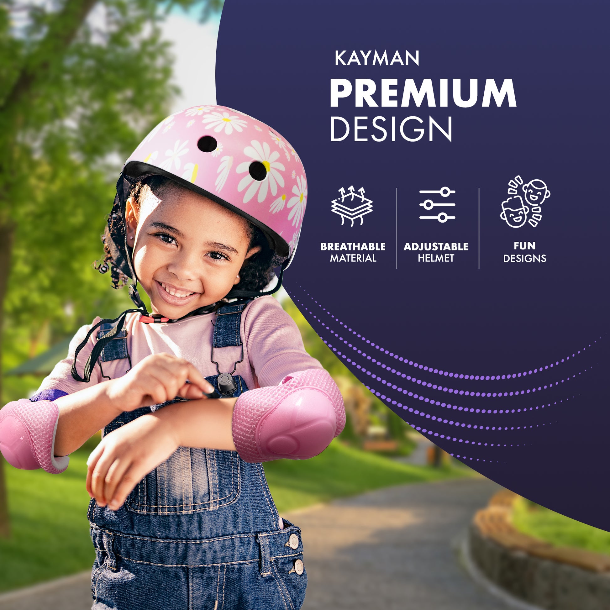 KAYMAN Kids Bike Helmet age 3 to 12, Adjustable Safety Gear for Boys and Girls, Suited to Scooter, Cycling, Skateboard & Roller Skating - Protection for Boys & Girls – image 25