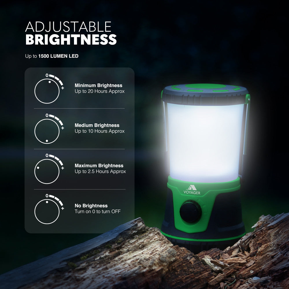 LED Camping Lantern - 1500 Lumen Light with Up to 40 Hours Battery Life