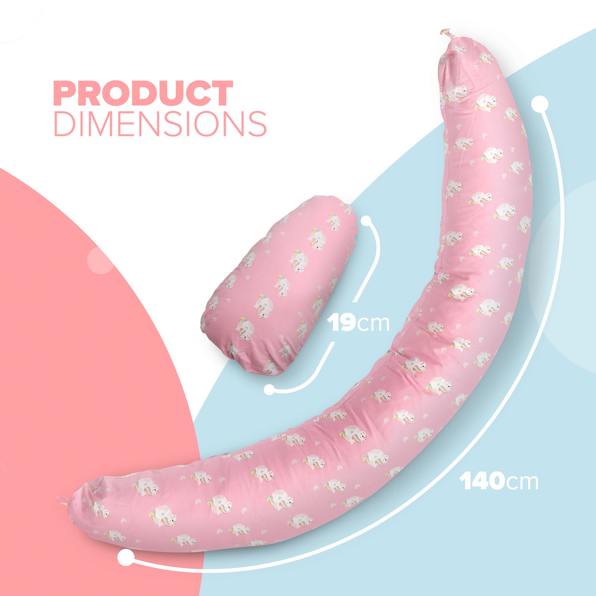 KIDOOLA 2-Pack Pregnancy Pillow & Feeding Cushion – Ultimate Support for Sleeping, Feeding, and Breastfeeding – Soft, Comfortable, Washable Maternity Pillows – Ideal Pregnancy Gift – image 6
