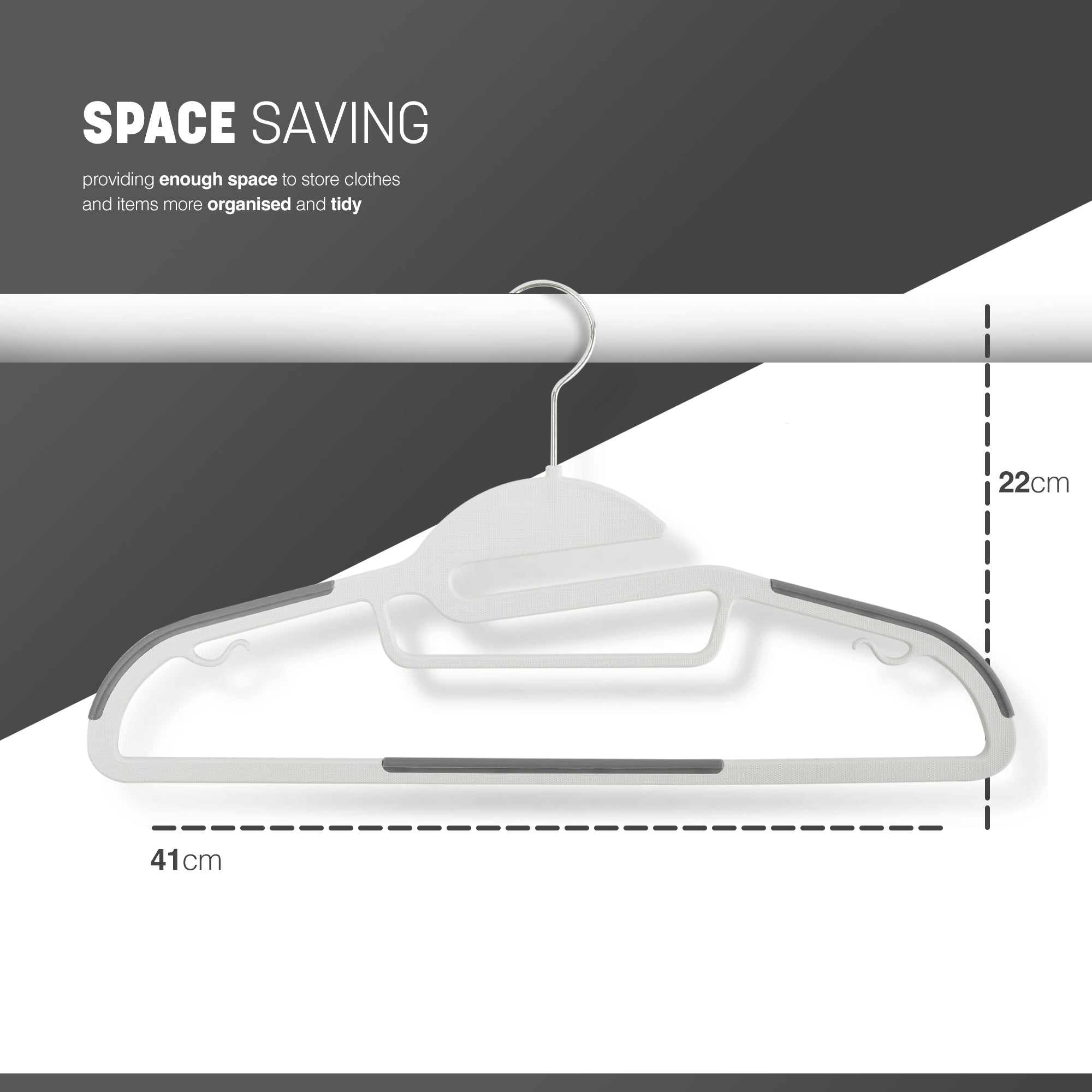 Slimline Non-Slip Clothes Hangers