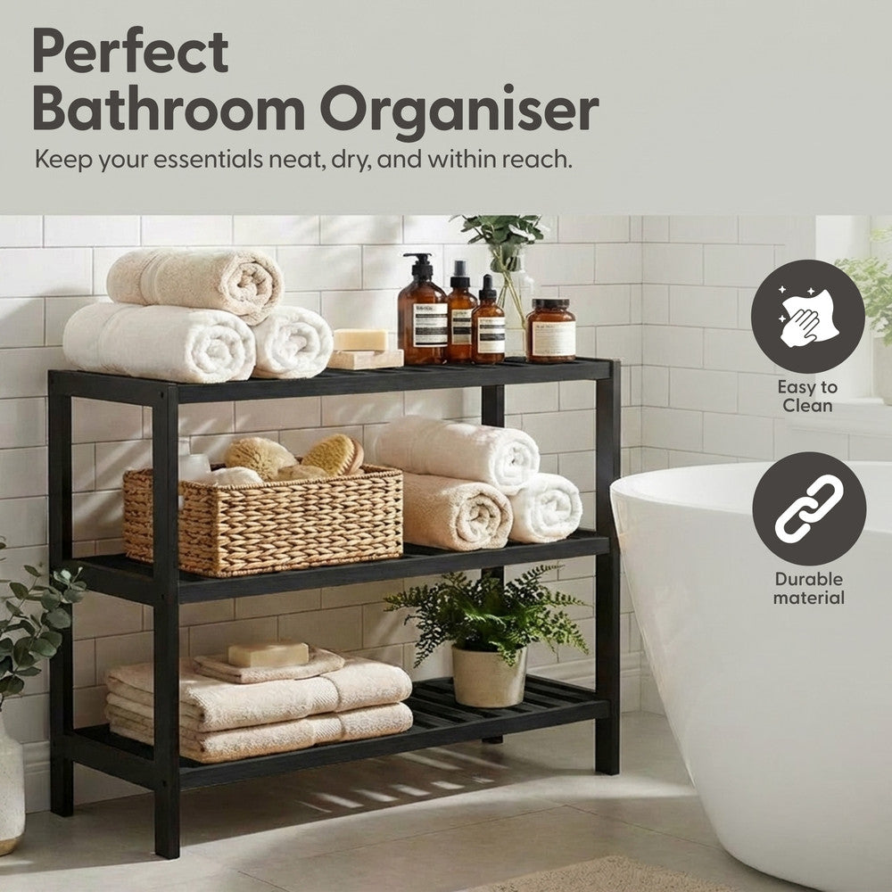 Bamboo Shoe Rack - 3 Tier – image 3