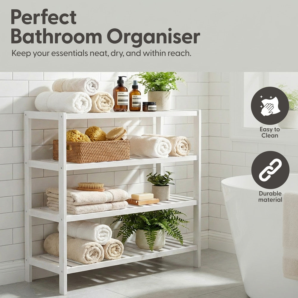 Bamboo Shoe Rack - 4 Tier – image 19