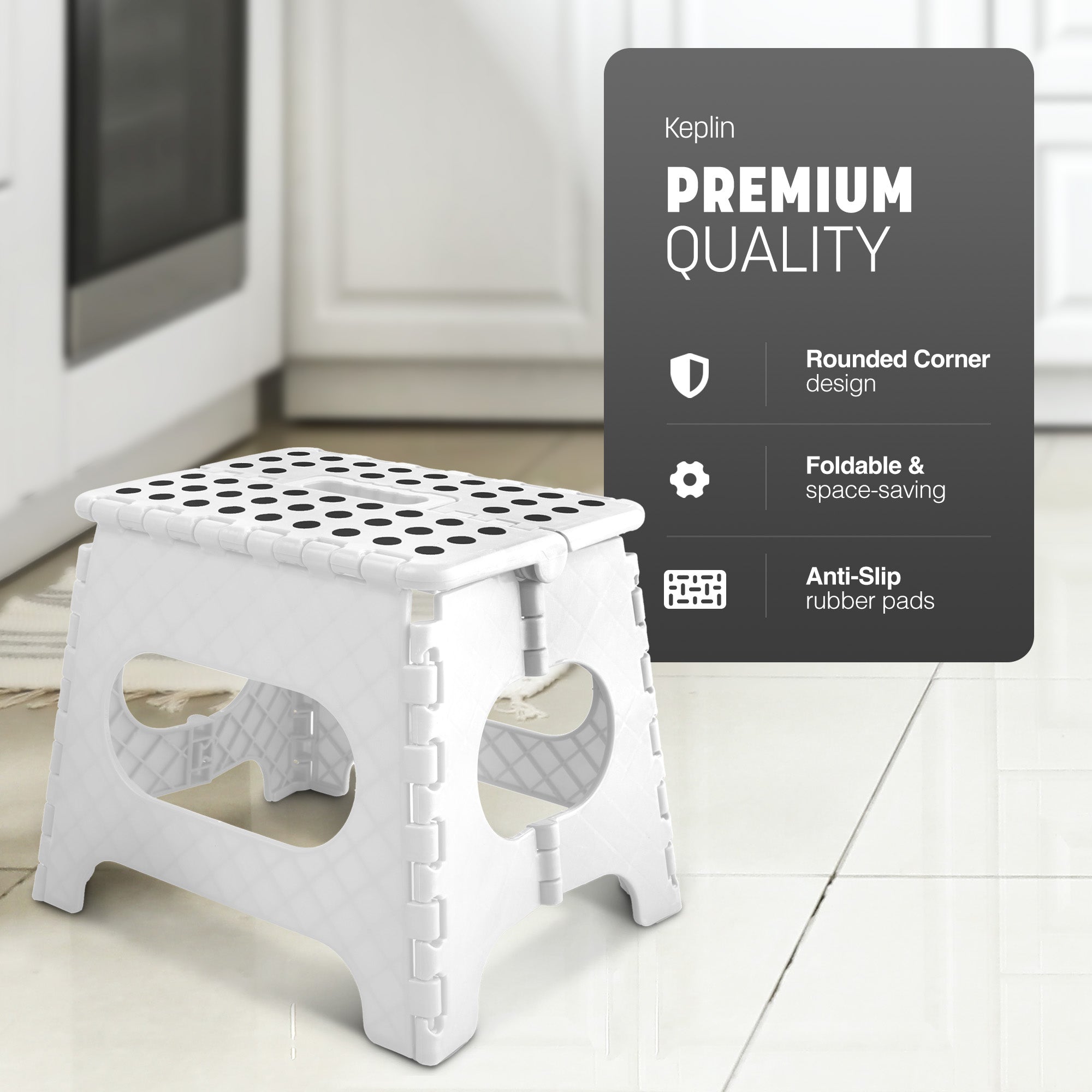 KEPLIN 11inch Heavy Duty Folding Step Stool