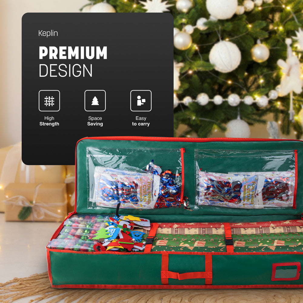 Christmas Wrapping Paper Storage Bag - Foldable, Heavy Duty, 600D Oxford Fabric – image 17