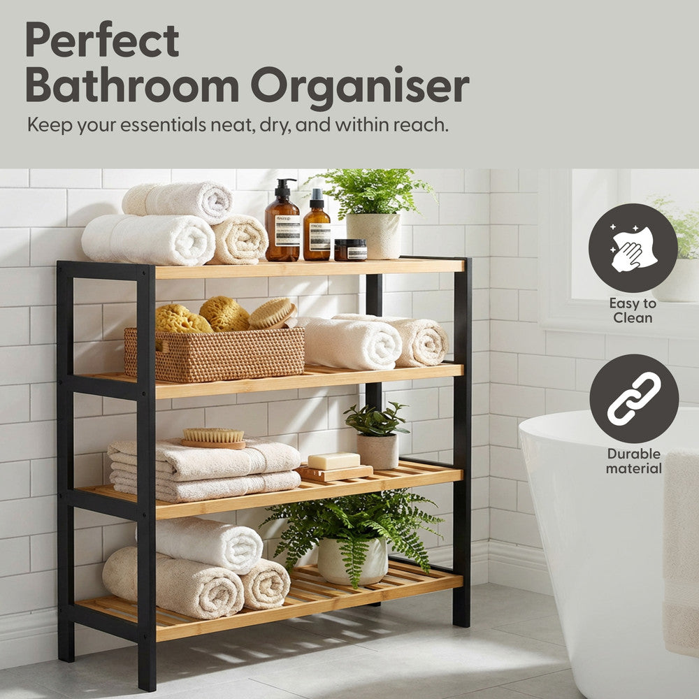 Bamboo Shoe Rack - 4 Tier – image 11