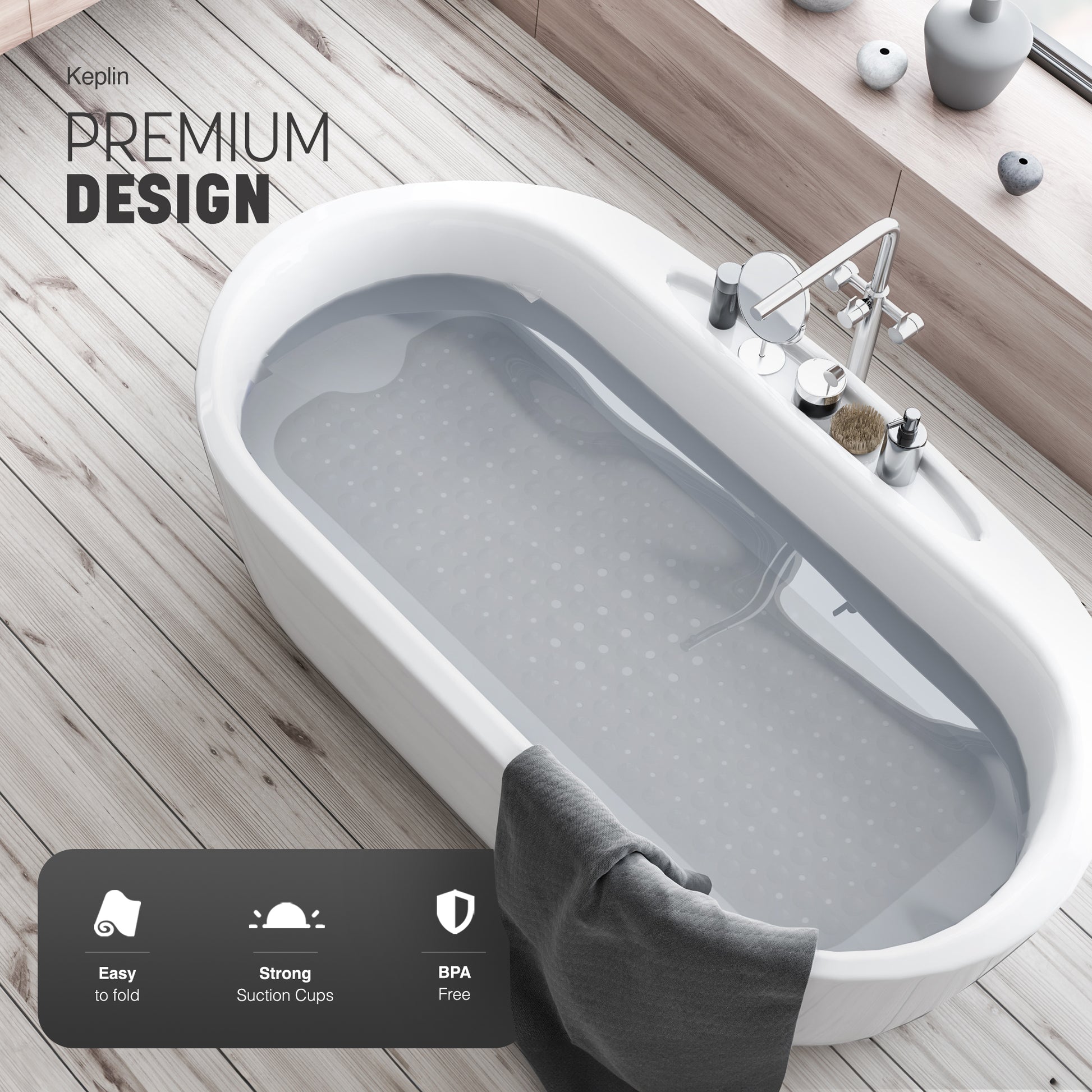 Non-Slip Bath Mat - Soft, Comfortable & Machine Washable – image 3