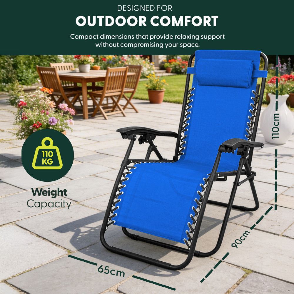 Textilene Zero Gravity Chairs Set of 2