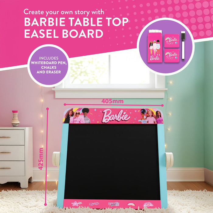 Barbie Tabletop Easel Double-Sided Blackboard and Whiteboard